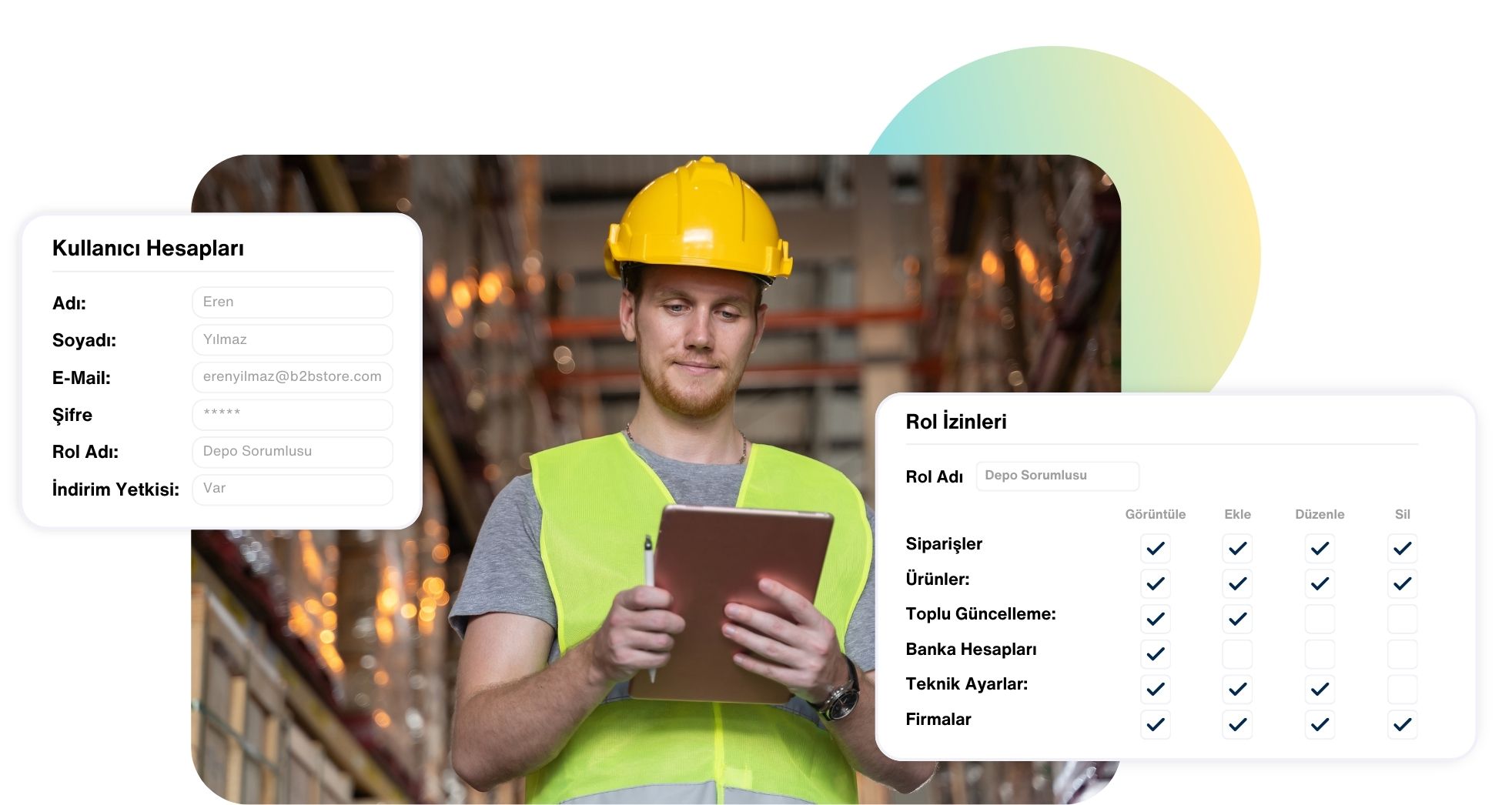 Satış temsilcilerinizin <b>yetkilerini kolayca düzenleyin</b> 1